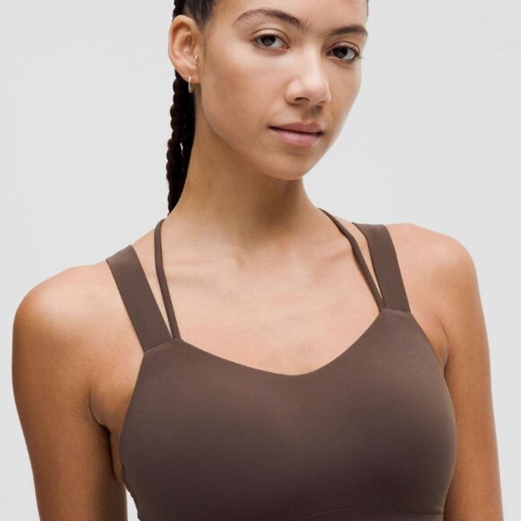 EUC Lululemon Like a Cloud Longline Bra *Light Support, D/DD Cup in Espresso - Picture 3 of 5